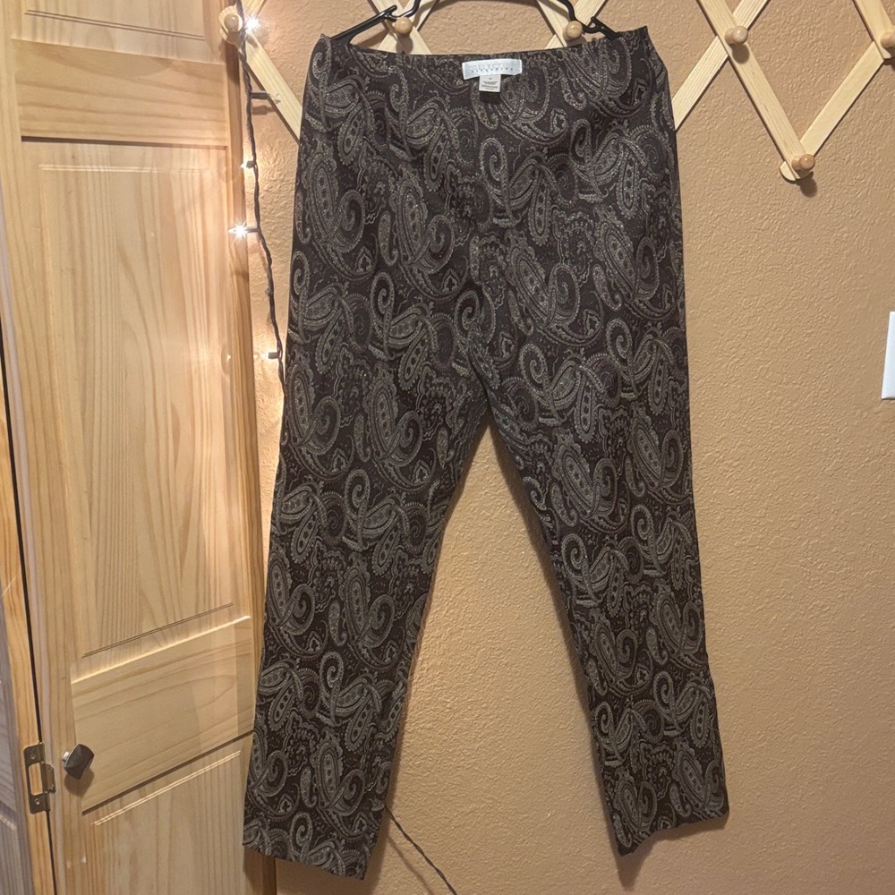 Sparkly Paisley Print Pants